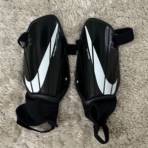Nike Black & White Soccer Shin Guards with Swoosh